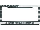 God Bless America! - Aluminum Car License Plate Frames