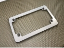 Motorcycle Billet Aluminum License Plate Frame - Slim Line (Silver)