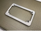 Motorcycle Billet Aluminum License Plate Frame - Slim Line (Silver)