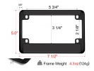 Motorcycle Standard Metal License Plate Frames - Pack of 50