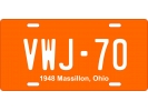 1948 Massillon, Ohio - Decorative License Plates