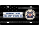 U.S. Coast Guard - Stainless Steel Car License Plate
