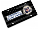 U.S. Coast Guard - Stainless Steel Car License Plate
