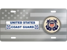 U.S. Coast Guard - Stainless Steel Car License Plate
