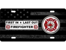 Firefighter - Stainless Steel Car License Plate