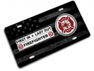 Firefighter - Stainless Steel Car License Plate