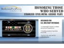 Desert Storm Gulf Combat Veteran - Stainless Steel Car License Plate
