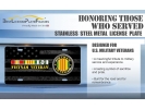 Vietnam Combat Veteran - Stainless Steel Car License Plate