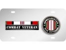 Afghanistan Combat Veteran - Stainless Steel Car License Plate