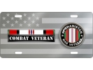 Afghanistan Combat Veteran - Stainless Steel Car License Plate