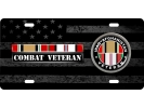 Iraq - Afghanistan Combat Veteran - Stainless Steel Car License Plate