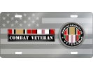 Iraq - Afghanistan Combat Veteran - Stainless Steel Car License Plate