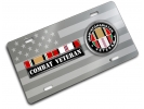 Iraq - Afghanistan Combat Veteran - Stainless Steel Car License Plate
