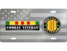 Vietnam Combat Veteran - Stainless Steel Car License Plate
