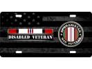 Afghanistan Disabled Veteran - Stainless Steel Car License Plate