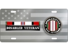 Afghanistan Disabled Veteran - Stainless Steel Car License Plate