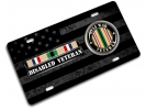 Gulf Disabled Veteran - Stainless Steel Car License Plate