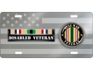 Gulf Disabled Veteran - Stainless Steel Car License Plate