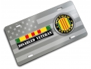Vietnam Disabled Veteran - Stainless Steel Car License Plate