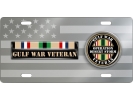 Desert Storm Gulf Veteran - Stainless Steel Car License Plate