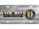Gulf Veteran - Stainless Steel Car License Plate