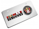 Iraq - Afghanistan Veteran - Stainless Steel Car License Plate