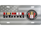 Iraq - Afghanistan Veteran - Stainless Steel Car License Plate