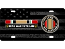 Iraq Veteran - Stainless Steel Car License Plate