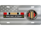 Iraq Veteran - Stainless Steel Car License Plate