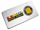 Vietnam Veteran 3 Service Ribbons - Stainless Steel Car License Plate