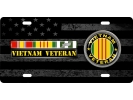Vietnam Veteran 3 Service Ribbons - Stainless Steel Car License Plate
