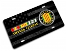Vietnam Veteran 3 Service Ribbons - Stainless Steel Car License Plate