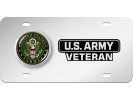 U.S. Army Veteran - Stainless Steel Car License Plate
