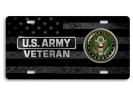 U.S. Army Veteran - Stainless Steel Car License Plate
