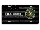 U.S. Army - Stainless Steel Car License Plate