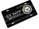 U.S. Navy Veteran - Stainless Steel Car License Plate