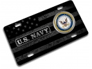 U.S. Navy - Stainless Steel Car License Plate