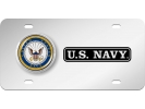 U.S. Navy - Stainless Steel Car License Plate