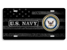 U.S. Navy - Stainless Steel Car License Plate