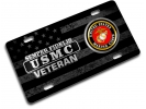 USMC - Veteran Marine Corps - Stainless Steel Car License Plate