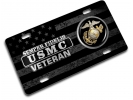 USMC - Veteran Marine Corps EGA - Stainless Steel Car License Plate