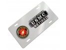 USMC - Veteran Marine Corps - Stainless Steel Car License Plate