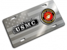 USMC - Semper Fidelis - Stainless Steel Car License Plate