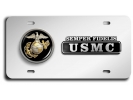USMC - Semper Fidelis EGA - Stainless Steel Car License Plate