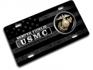 USMC - Semper Fidelis EGA - Stainless Steel Car License Plate