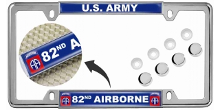 U.S. Army 82nd Airborne - Car Metal License Plate Frame