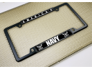 America's Navy - Car Metal License Plate Frame (BW)