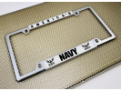 America's Navy - Car Metal License Plate Frame (WB)