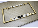 America's Navy - Car Metal License Plate Frame (WB)