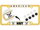 America's Navy - Car Metal License Plate Frame (WB)